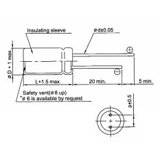 kond.elektrolit. 68uF/160V Panasonic