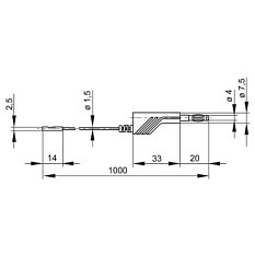 934160101 przewód pom. MAL N 4-0,64/10 czerw
